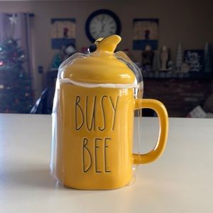Rae Dunn “Busy Bee” Mug with Topper